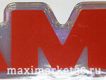 Наклейка КАМАЗ силикон светоотраж цв красный+серебро.4х25 см 39602 (04439)