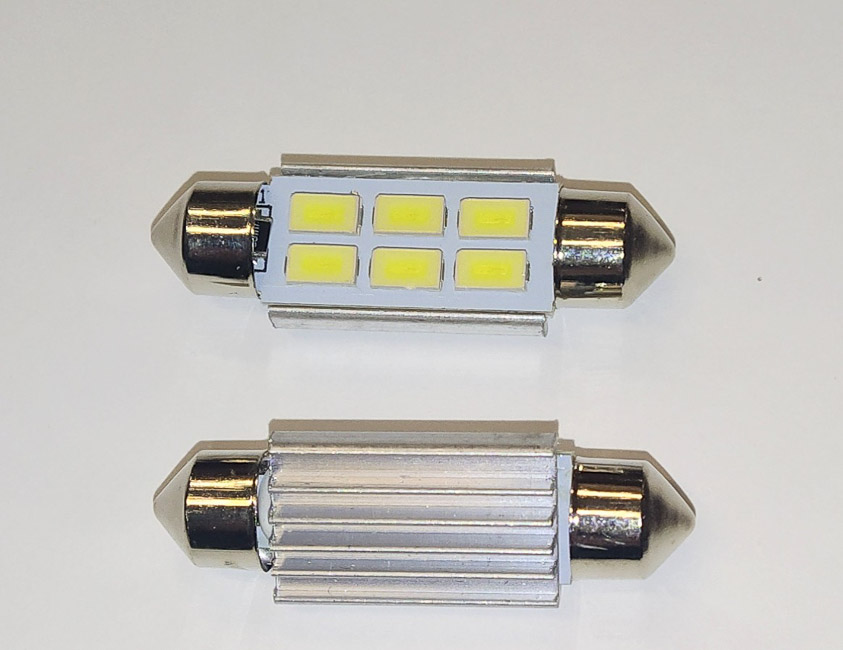 Автолампа C30W (SV8.5/8) 39 мм (салонная) 6 SMD (7020) 12V(Y0004-39)