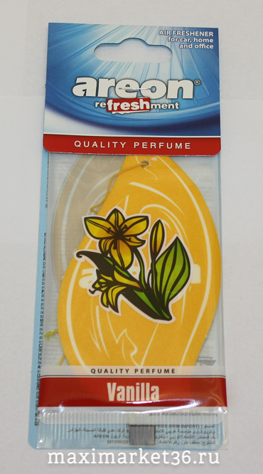 Ароматизатор AREON БУМАЖ ёлочка поштучно ВАНИЛЬ