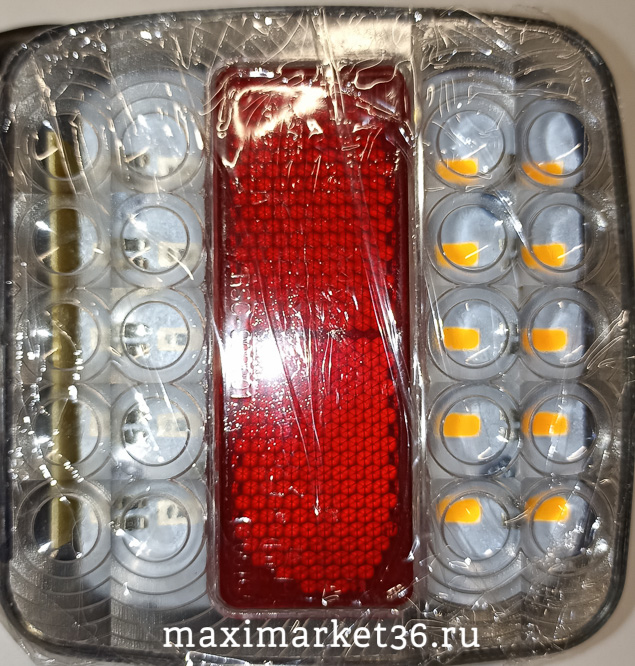 Фонарь задний квадратный LED красно-бел( ФЗУ1.3716-00LED)12-24В (типа ШИТ)КИТАЙ(аналог13175)4784