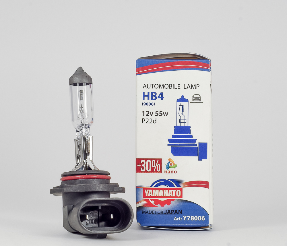 Автолампы HB4 YAMAHATO(9006) 12V55W P22d (ближний,дальний ,ПТФ)