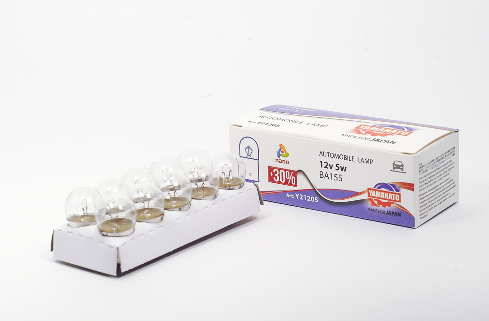 Автолампа R5W (BA15s - одноконтактная) 12V YAMAHATO/автосвет M21205