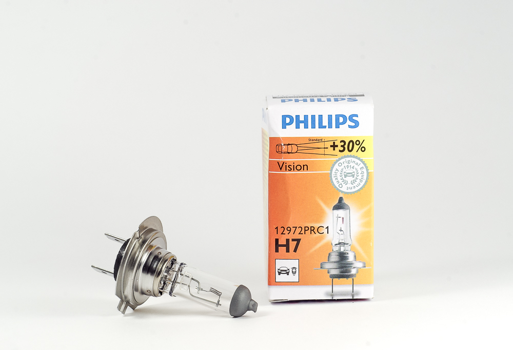 Автолампы H7 (12-55) PX26d + 30% PHILIPS P-12972 PR