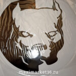 Наклейка - "БУЛЬДОГ" ПИТБУЛЬ 15х15 негатив 74955 (8088)