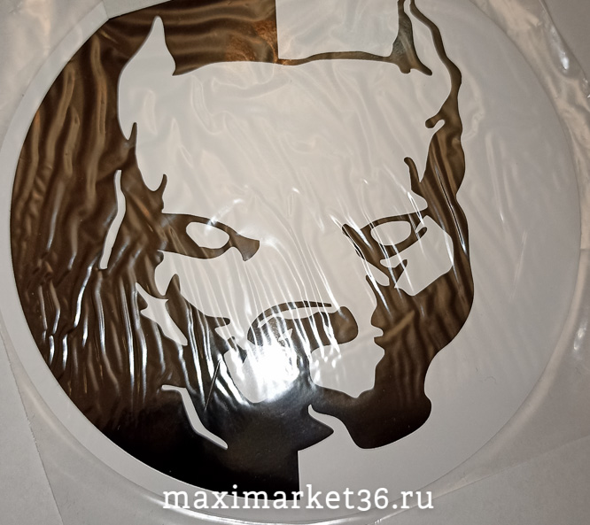 Наклейка - "БУЛЬДОГ" ПИТБУЛЬ 15х15 негатив 74955 (8088)