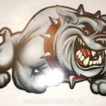 Наклейка "БУЛЬДОГ" 15х10см 63157 (6866)