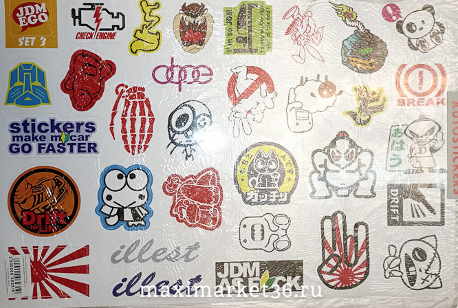 Наклейка - мелкие картинки на листе 35х50см"Sticker-boom LDM №3" 62310 (06780)