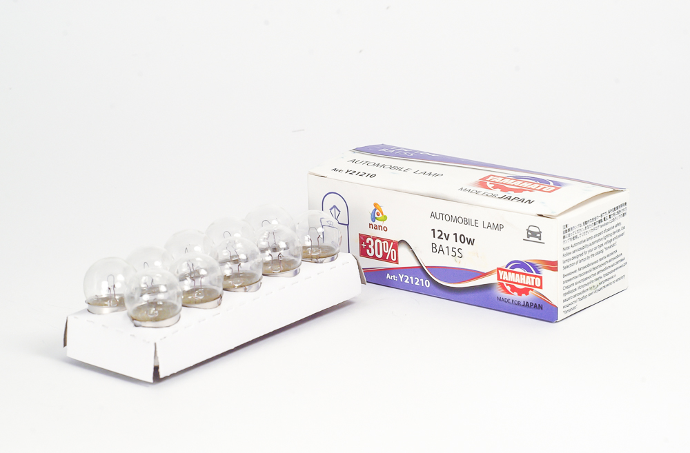 Автолампа R10W (BA15s - одноконтактная) 12V YAMAHATO M21210/SKV