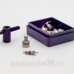 Аптечка колеса (Прозрачная коробка) (металлич.колпачки, золотники,метчик)