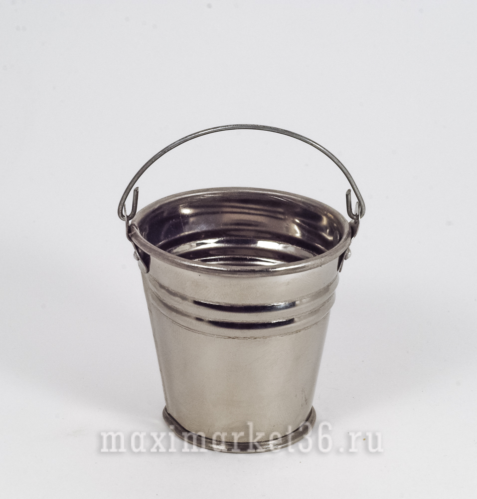 Ведро декоративное нержавейка малое(70мл)
