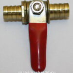 Соединитель для шлангов бронзовый с краном 16мм PR-1799