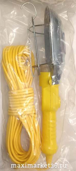 Переноска металлич. каркас 220 V жёлтая 20 м провода DP-700 Рус