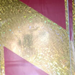 Наклейка "НЕГАБАРИТНЫЙ ГРУЗ"Отражатель-зебра бит.стекл цвет золото 10х50 голограф ПАРА 23205 (0517)