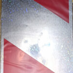 Наклейка "НЕГАБАРИТНЫЙ ГРУЗ"Отражатель-зебра точки цвет серебро 10х50 голограф ПАРА 23236 (0520)