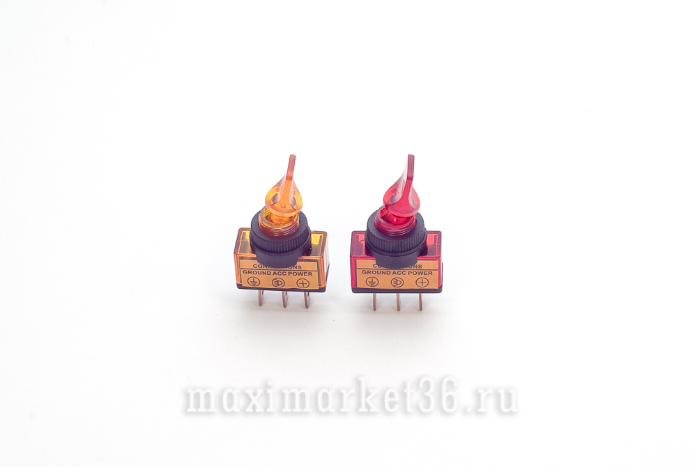 Выключатель светящиеся (4цвета) дополнительный, тумблеры (карамелька)