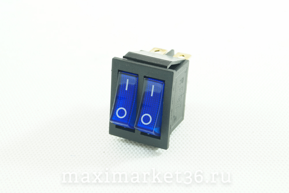 Выключатель светящиеся (4цвета) дополнительные удлинённые сдвоенные