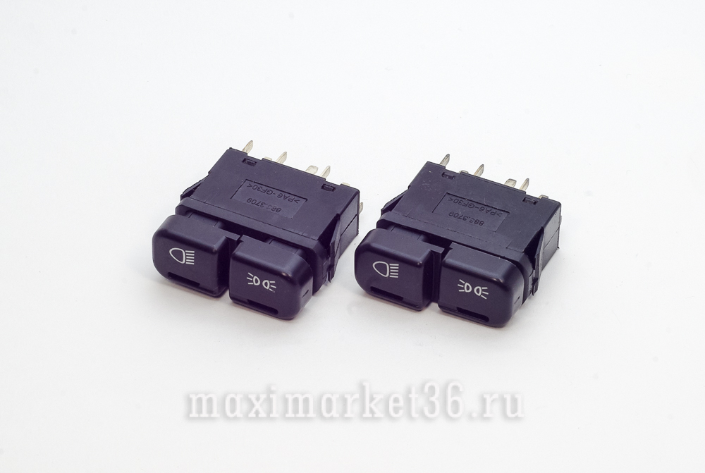 Выключатель наружнего освещения "ЛУЧ" ВАЗ-2115,2123 европанель (Курган) 88.3709 двойной (Г015)