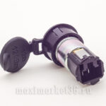 Гнездо европрикуривателя с крышкой (дополн.розетка)СОАТЭ 118.3725 (розетка) на ВСЕ авто без подсвет