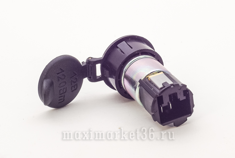 Гнездо европрикуривателя с крышкой (дополн.розетка)СОАТЭ 118.3725 (розетка) на ВСЕ авто без подсвет