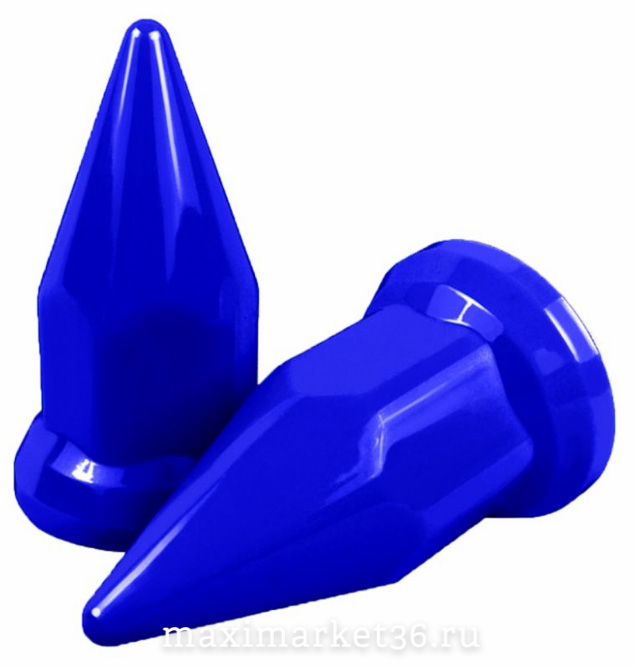 Колпачок на колёсную гайку 32 мм СИНИЙ ШИП МК-КО-49