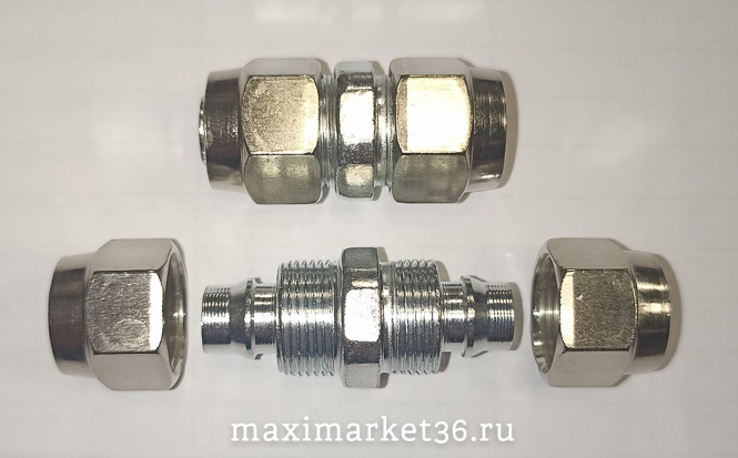 Фитинг МЕТАЛЛ.прямой трубки ПВХ 12 мм с Гайкой PR-0061