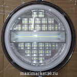 Фара диодная-ходов. огни JR-247(07) 1шт 60 W на НИВУ ближ+дальн + габар+повор (КРУГЛАЯ)G0148