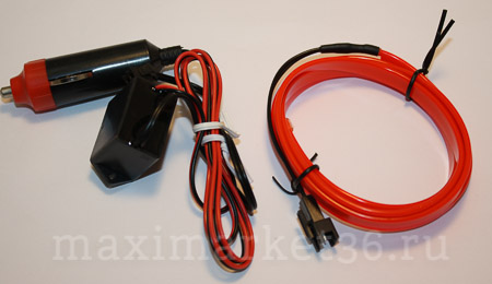 Лента КРАСНАЯ 2м НИТЬ неоновая 12V LGX-R2