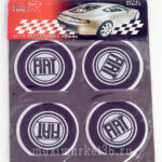 Наклейки на колпак ступицы с эмблемой FIAT (4шт) фольга прессованная