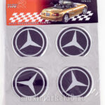 Наклейки на колпак ступицы с эмблемой MERSEDES(4шт) фольга прессованная