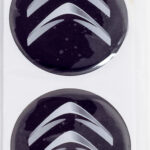 Наклейки на колпак ступицы с эмблемой CITROEN(4шт) СИЛИКОНОВЫЕ