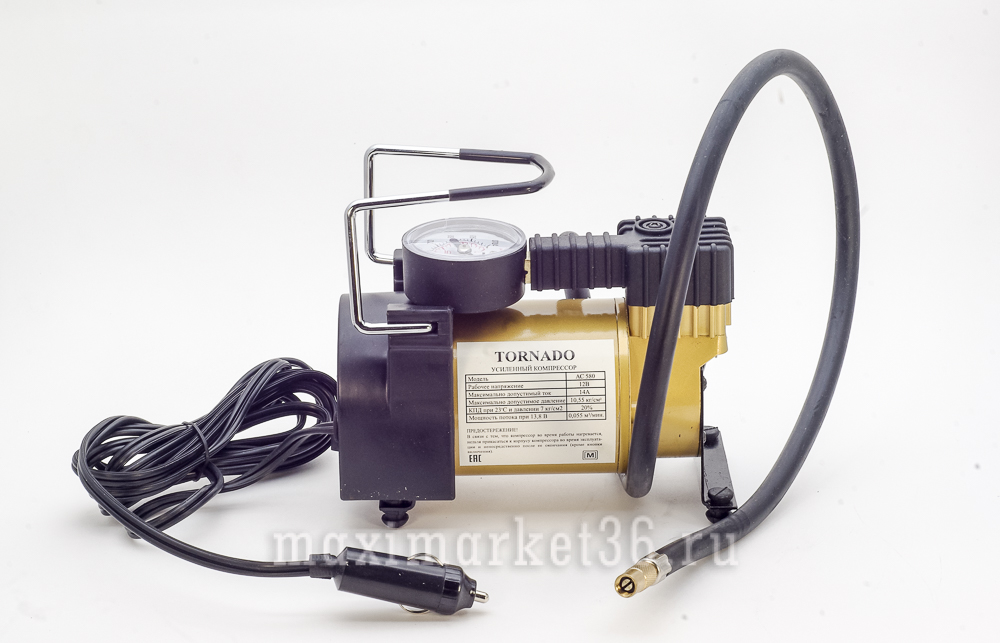 Компрессор TORNADO поршневой 14А 580 PSI 12V в малой коробке (арт 44314) ООО BERU (МААС)44314