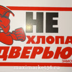 Наклейка "Не хлопай дверью!-замочу"10х17см 00234 (20648)