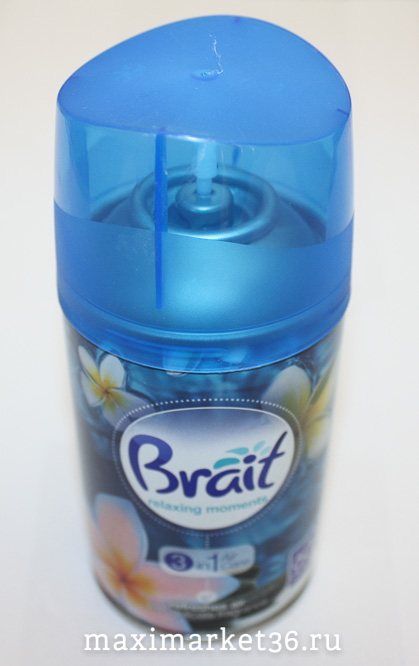 Освежитель воздуха-ароматизатор BRAIT RELAXING MOMENTS балон-распылитель 250 мл для диспенсера