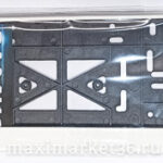 Рамка номерного знака с защёлкой без надписи глянцевая БЕЛАЯ Новосибирск