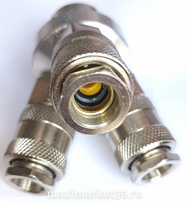 Быстросъём Быстроразъёмный воздушный компрессор 3-ходовой -6580