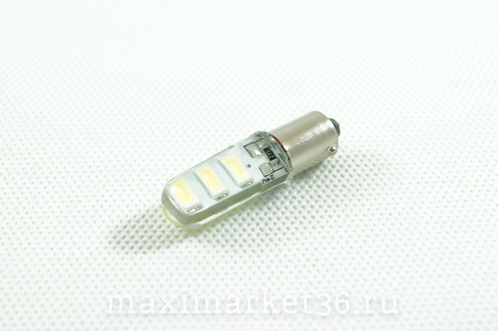 Автолампа T4W 6 SMD 5730 керамика в СИЛИКОНЕ диод 24V цоколь габарит X0092-24V Д