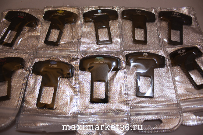 Заглушка -отключатель ремня безопасности МЕТАЛЛ+силик ручка с логотип.WOLKSVAGEN