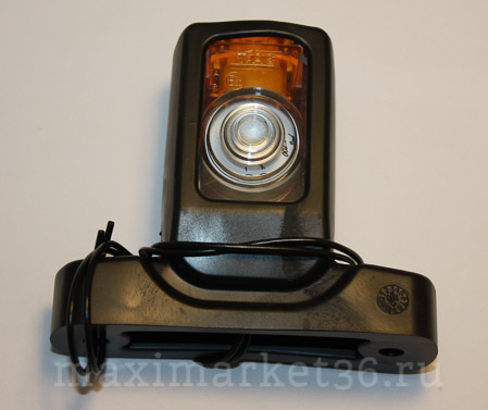 Фонарь габаритн.LED красн. прозрач.90мм 12V/24V прямоугольн (1 штука))ТрАС оригинал