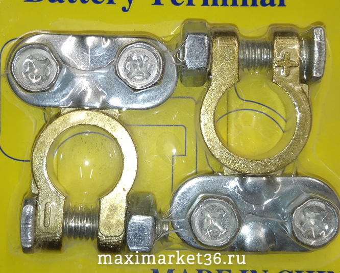 Клемма аккум латунь блистер деш. IN-049