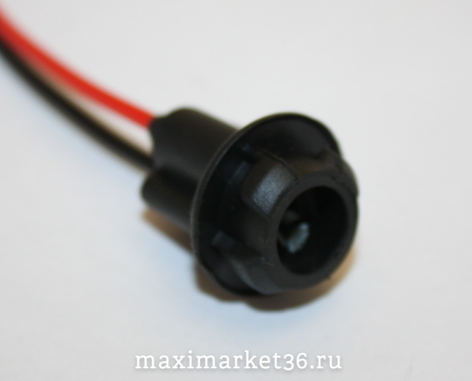 Патрон(разъём) с уплотнением под бесцок лампу на габар 2111,Калина, в фару с проводом 0,5мм PR-0400