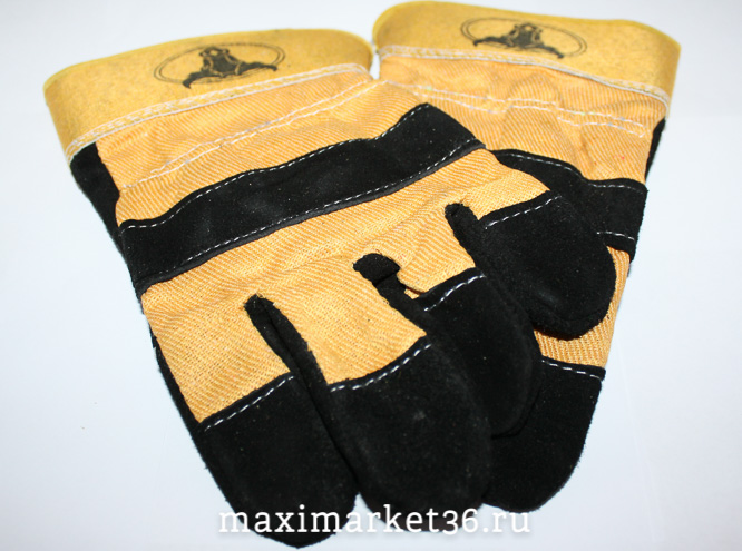 Перчатки замша комби "АНГАРА СТАНДАРТ" зима+флис