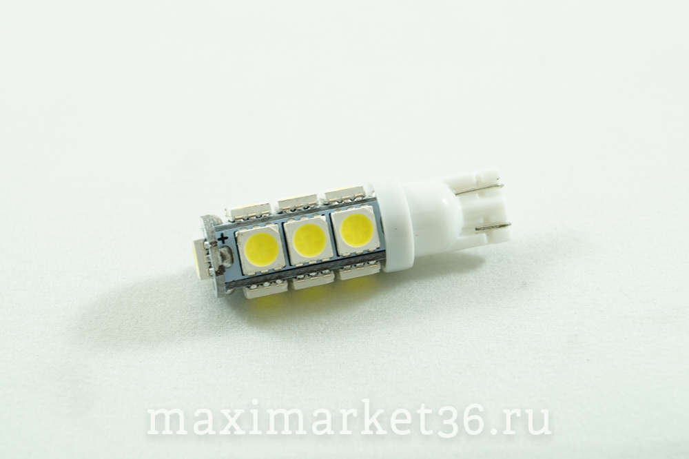 Автолампа W20W (W2.1x9.5d) 13 SMD (50x50) б/цоколь 24V РОСТ(T10-W5013)(АМ)