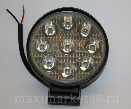 Фара диодная-ходов.огнь9/14 SMD МИНИ( ШТУКА!) 27W-R 10-30V) КРУГЛАЯ G0006mini/G0004-mini --1083 М-63