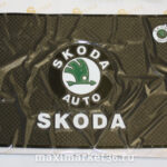 Коврик антискатный силиконовый 20 смх13 см с логотипом SKODA