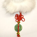 Подвеска - Кролик меховой (голова кролика)