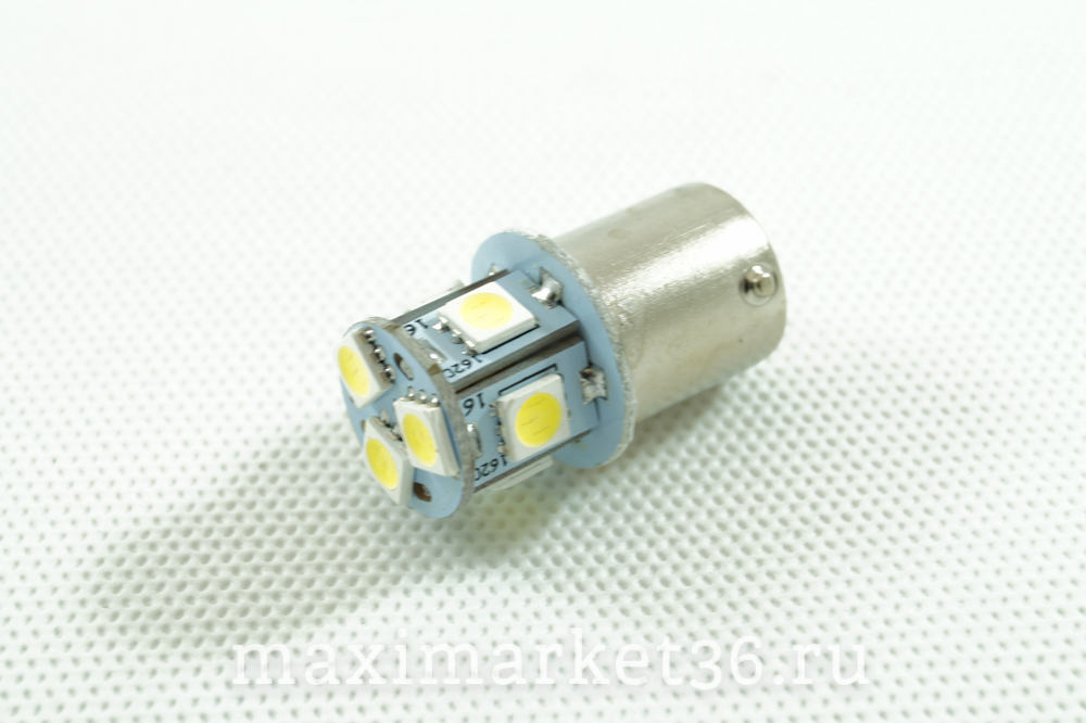 Автолампа P21W (BA15s) 8 SMD-5050 одноконтакт. WHITE 24V (поворот,стоп-сигнал) DIM PR-1349