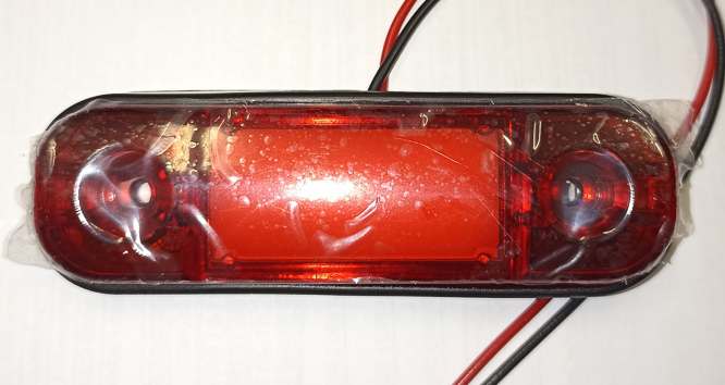Фонарь габаритн.(ОГ-40 LED) КРАСНЫЙ НЕОН 12-24Vсветод (анГФ-22,ФГ160,WAS W97.1)BD-7011- OPP/5шт/2шт