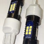 Автолампа T20 7443 21 SMD 3030) + ЛИНЗА 12V подходит на Гранту ( ПАРА ) S0061-2W