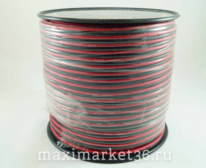 Провод двужильный акустич. медный 2Х 0,75мм в изоляции 100 метров(красно-чёрный) PR-0313