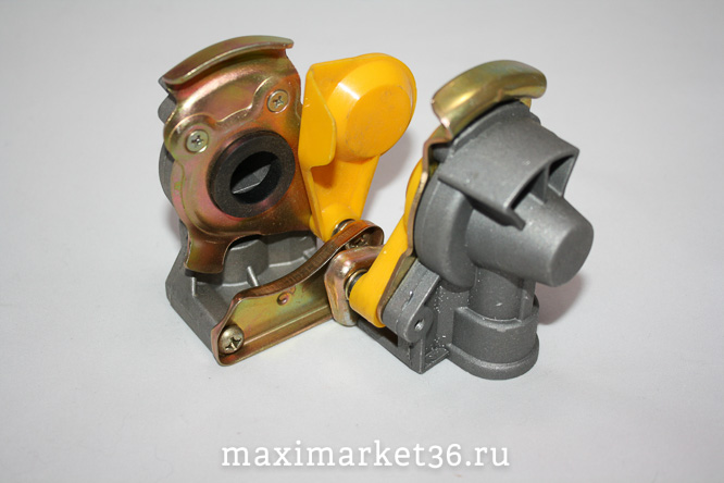 Разъём пневм. жёлтый+красн ПАЛМ d=22 (к-т) -1793 00496 (100-3521110/11 Мар)